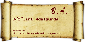 Bálint Adelgunda névjegykártya